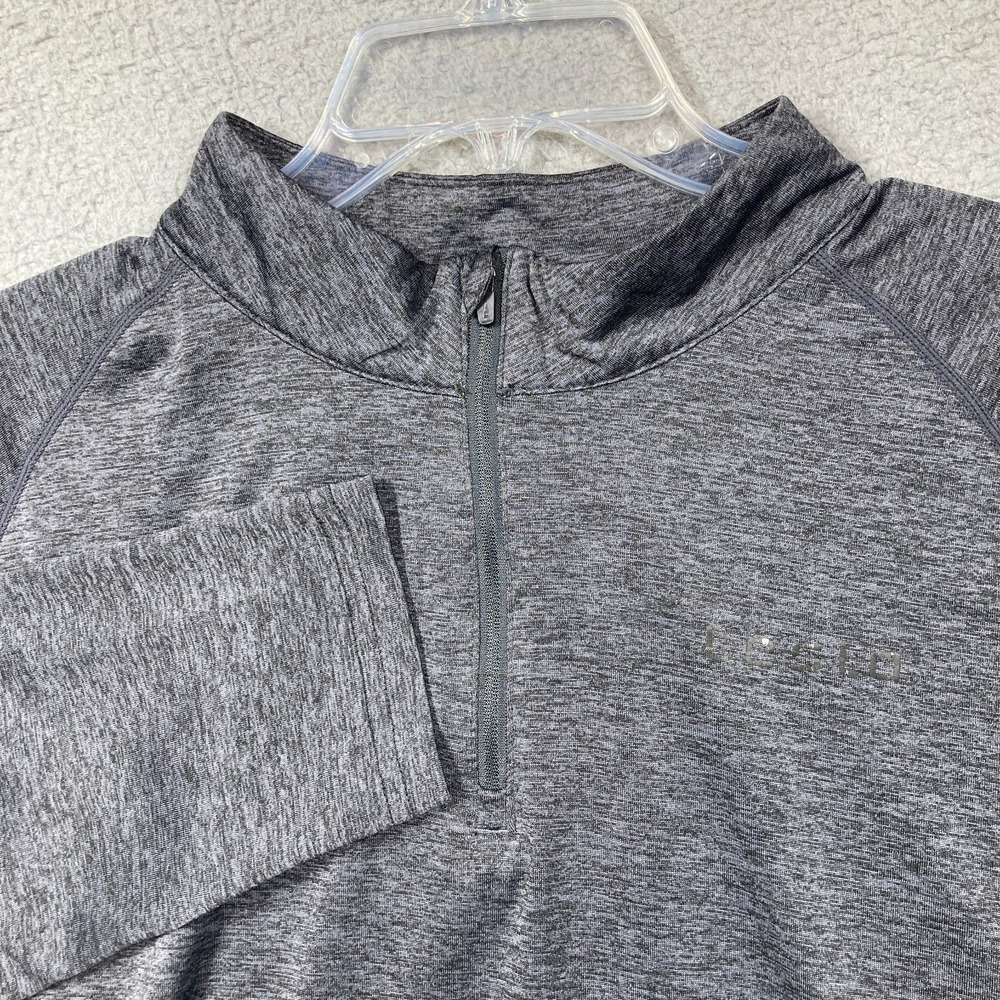 Tesla 1/4‎ Zip Shirt Adult Large Gray Long Sleeve Lightweight Top Electric Cars